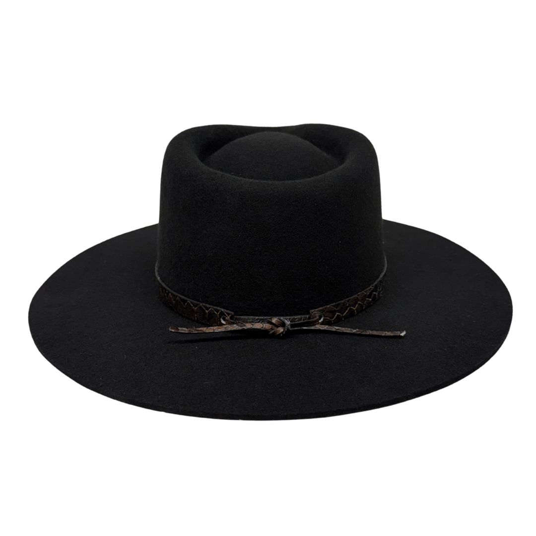 Leather Wrap Hat Band – Croc Brown