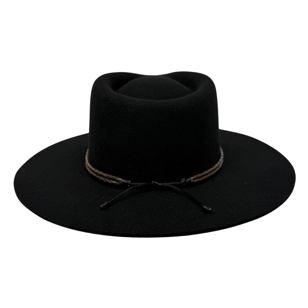 Braided Leather Hat Band – Brown