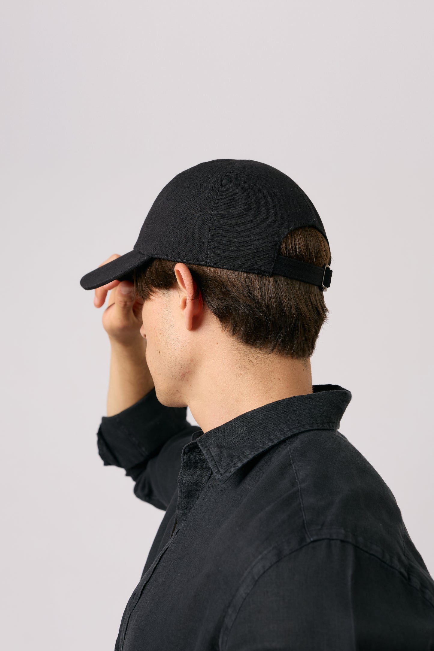 Linen Cap - Black - Arre Hats