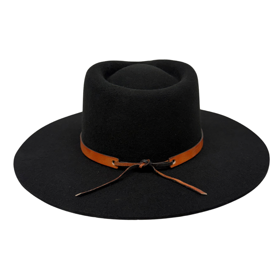 Leather Wrap Hat Band – Cognac