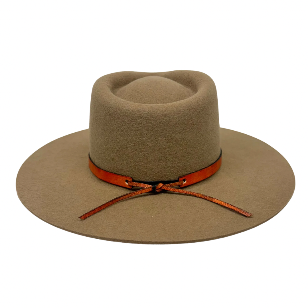 Leather Wrap Hat Band – Cognac