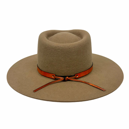Leather Wrap Hat Band – Cognac