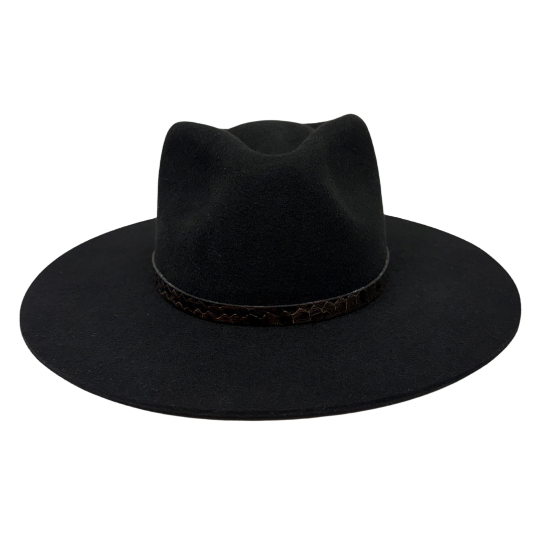 Leather Wrap Hat Band – Croc Brown