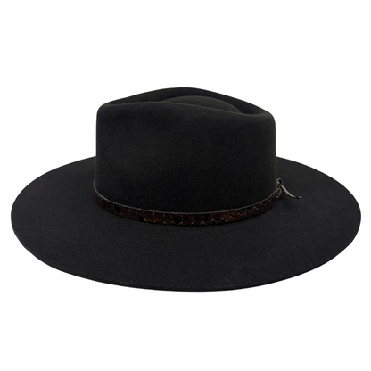 Leather Wrap Hat Band – Croc Brown