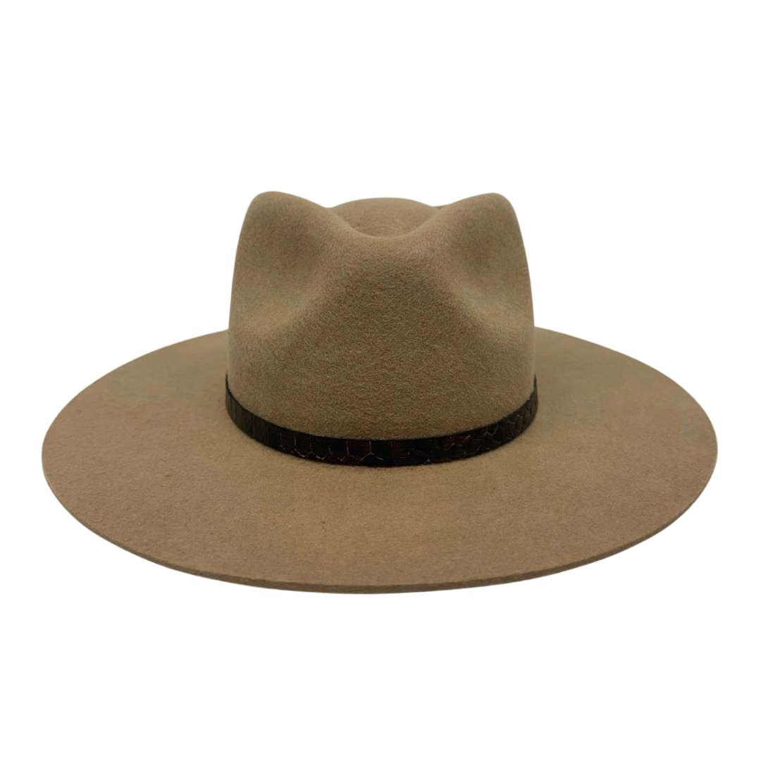 Leather Wrap Hat Band – Croc Brown