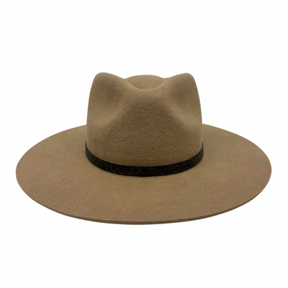 Leather Wrap Hat Band – Croc Brown
