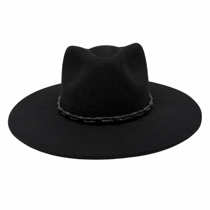 Braided Leather Hat Band – Black