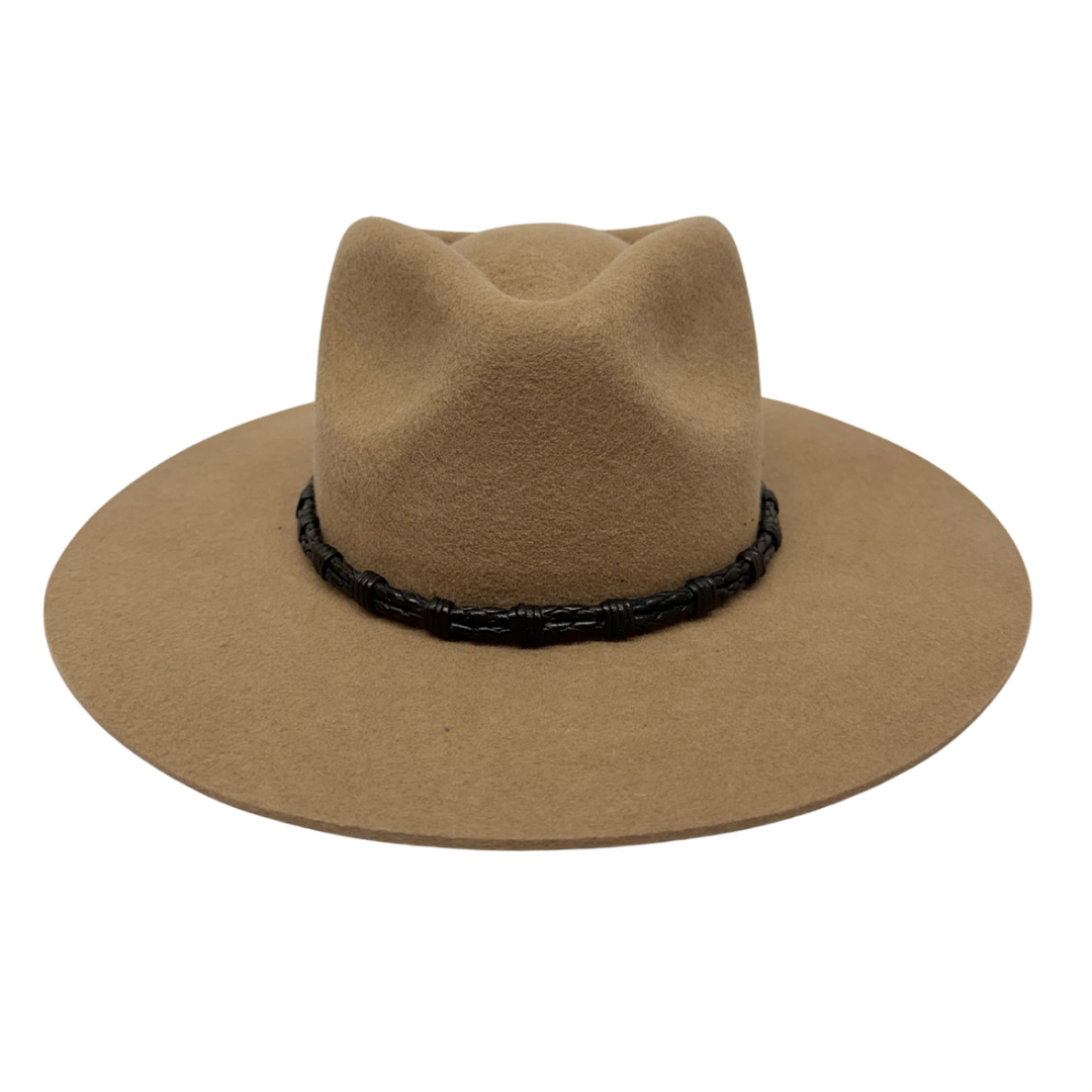 Braided Leather Hat Band – Black