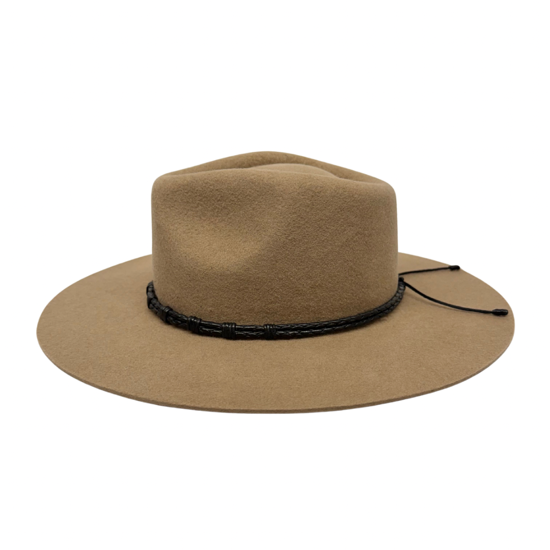 Braided Leather Hat Band – Black