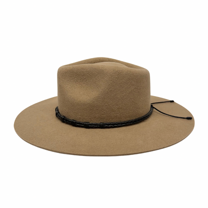 Braided Leather Hat Band – Black