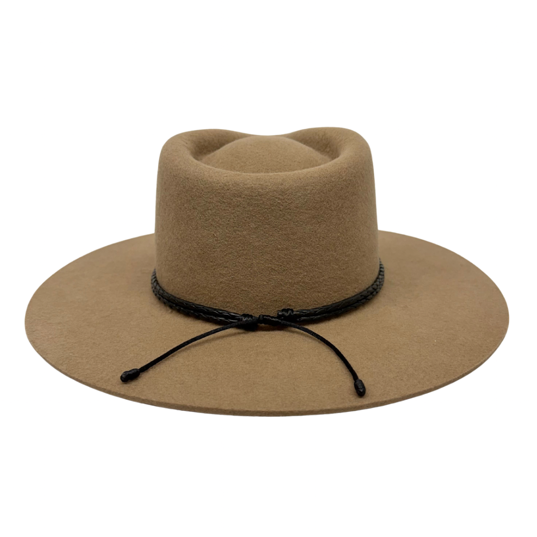 Braided Leather Hat Band – Black