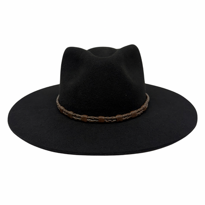 Braided Leather Hat Band – Brown