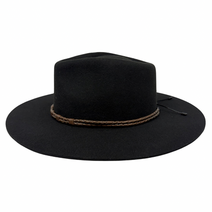 Braided Leather Hat Band – Brown