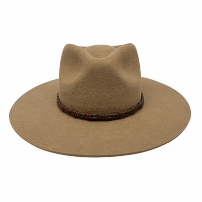 Braided Leather Hat Band – Brown