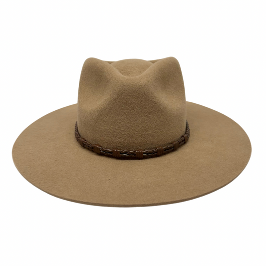 Braided Leather Hat Band – Brown