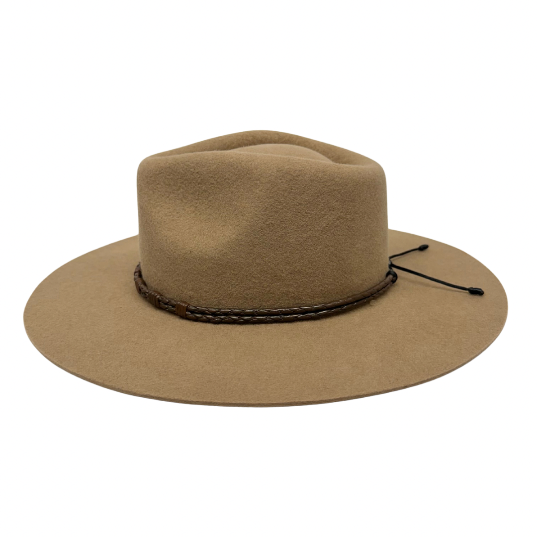 Braided Leather Hat Band – Brown