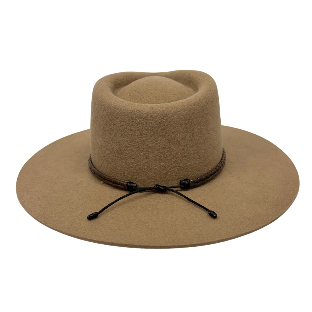 Braided Leather Hat Band – Brown