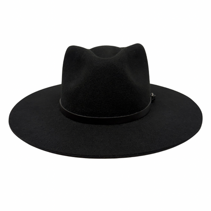 Buckle Leather Hat Band – Black