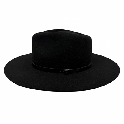 Buckle Leather Hat Band – Black