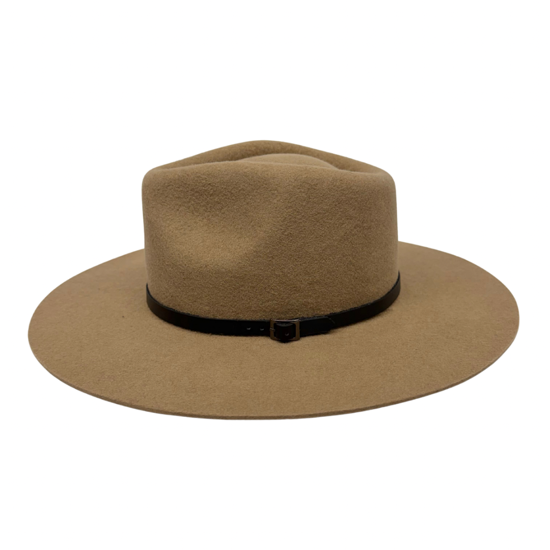 Buckle Leather Hat Band – Black