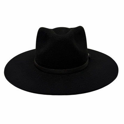 Buckle Leather Hat Band – Croc Black