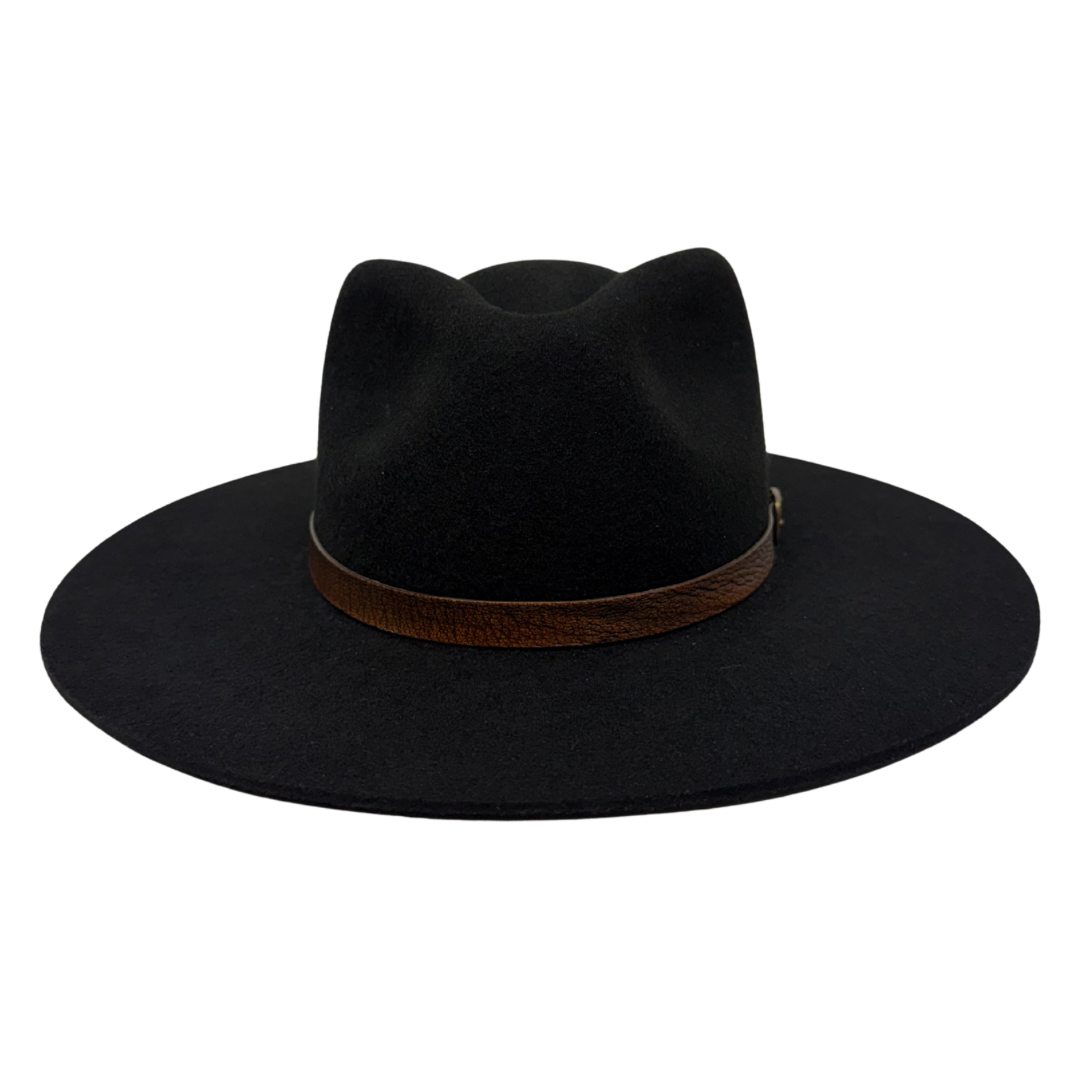 Buckle Leather Hat Band – Brown