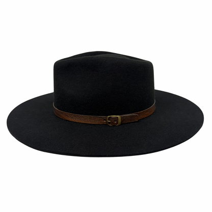 Buckle Leather Hat Band – Brown