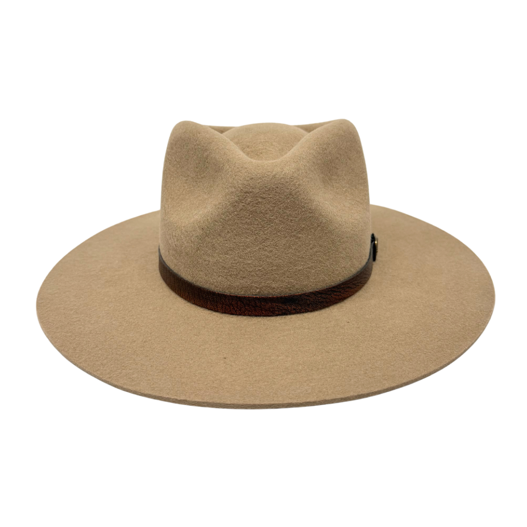 Buckle Leather Hat Band – Brown