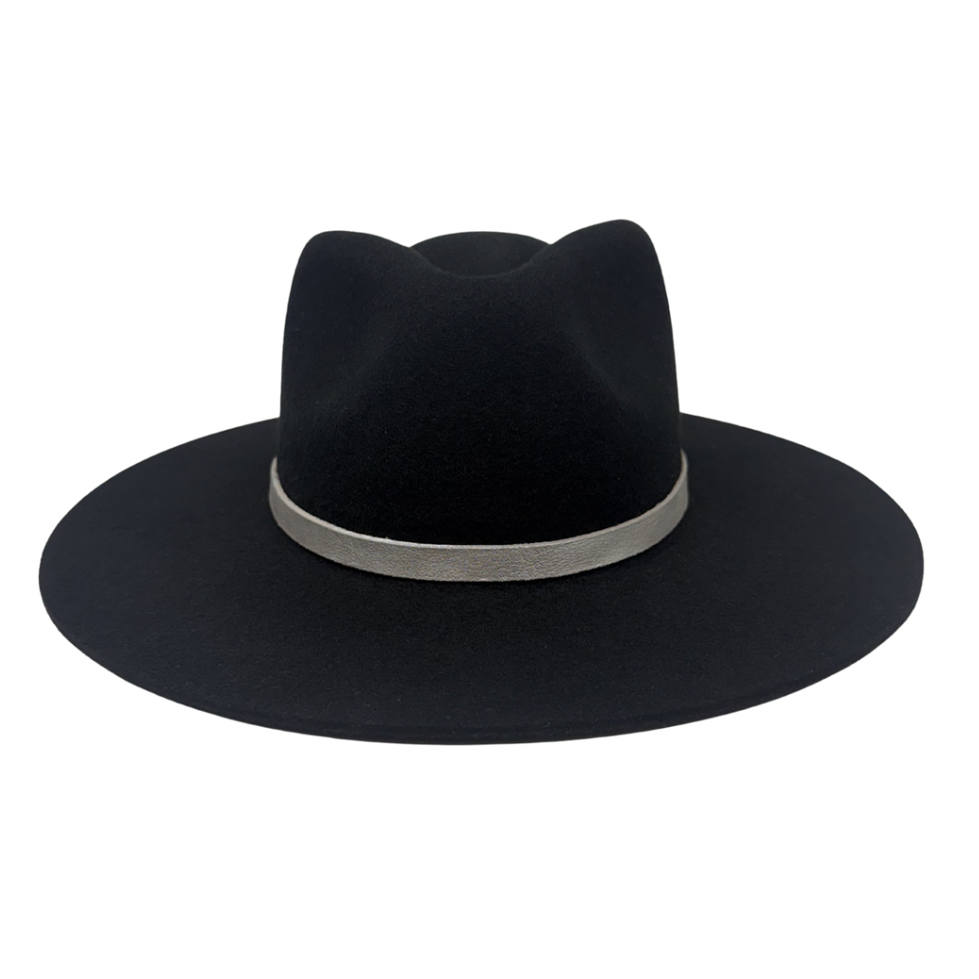 Leather Wrap Hat Band – Silver