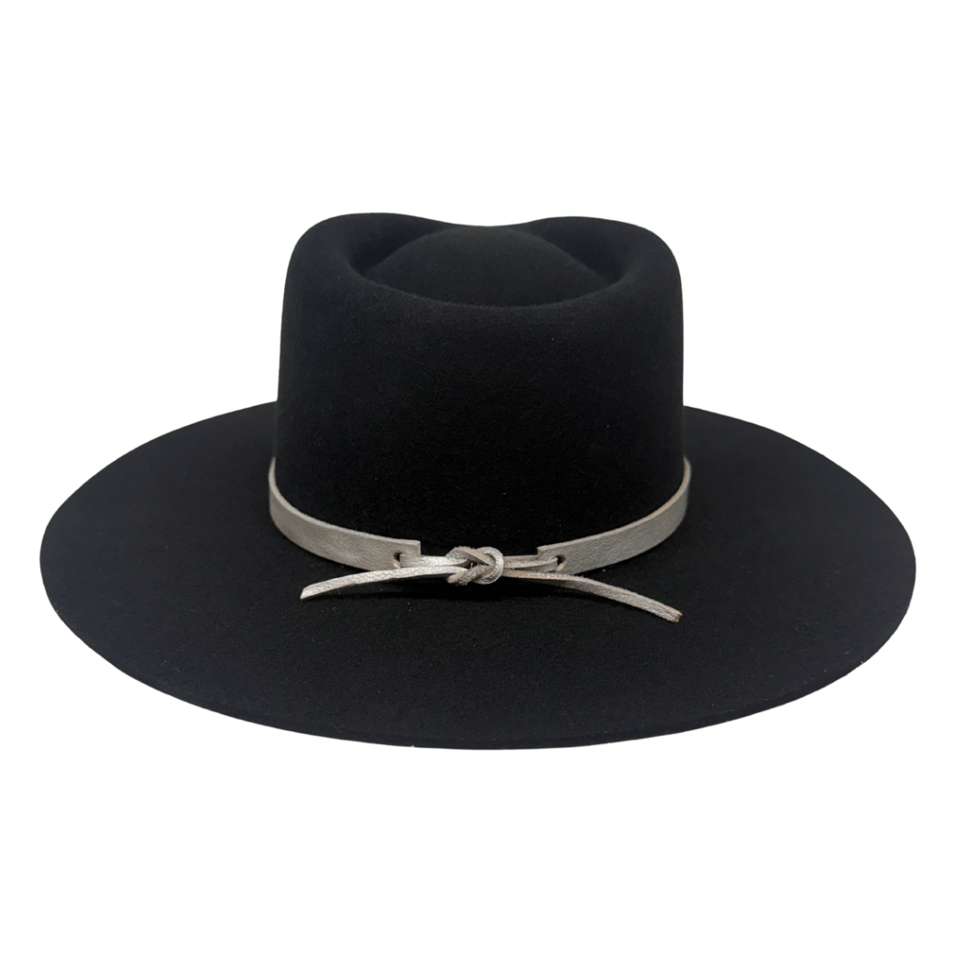 Leather Wrap Hat Band – Silver