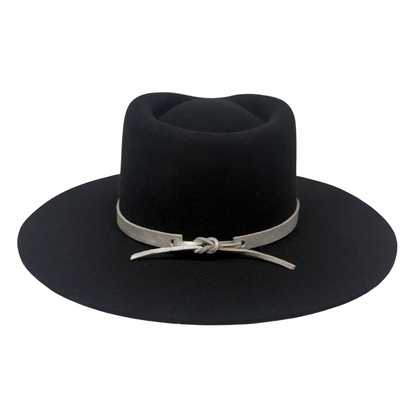 Leather Wrap Hat Band – Silver