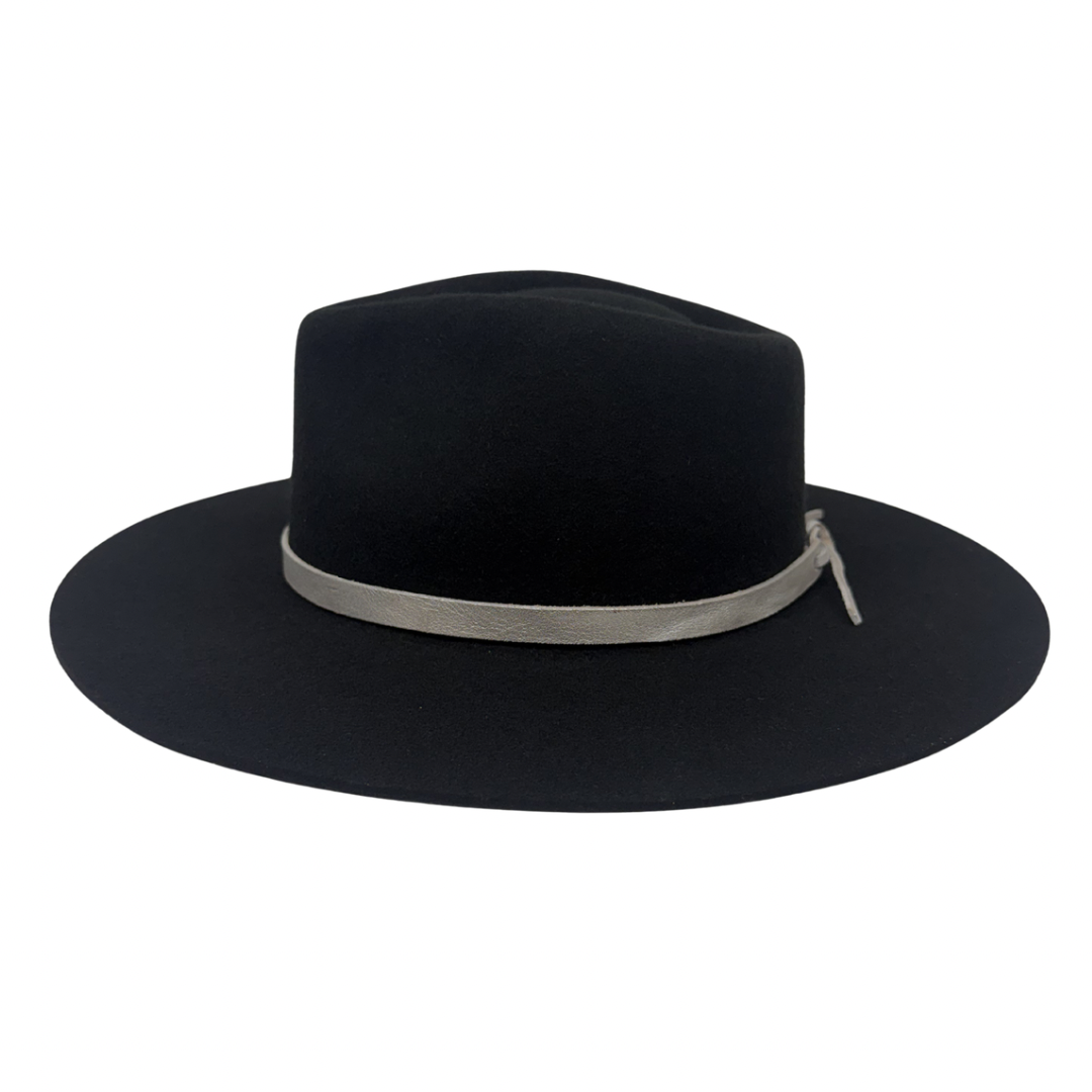 Leather Wrap Hat Band – Silver