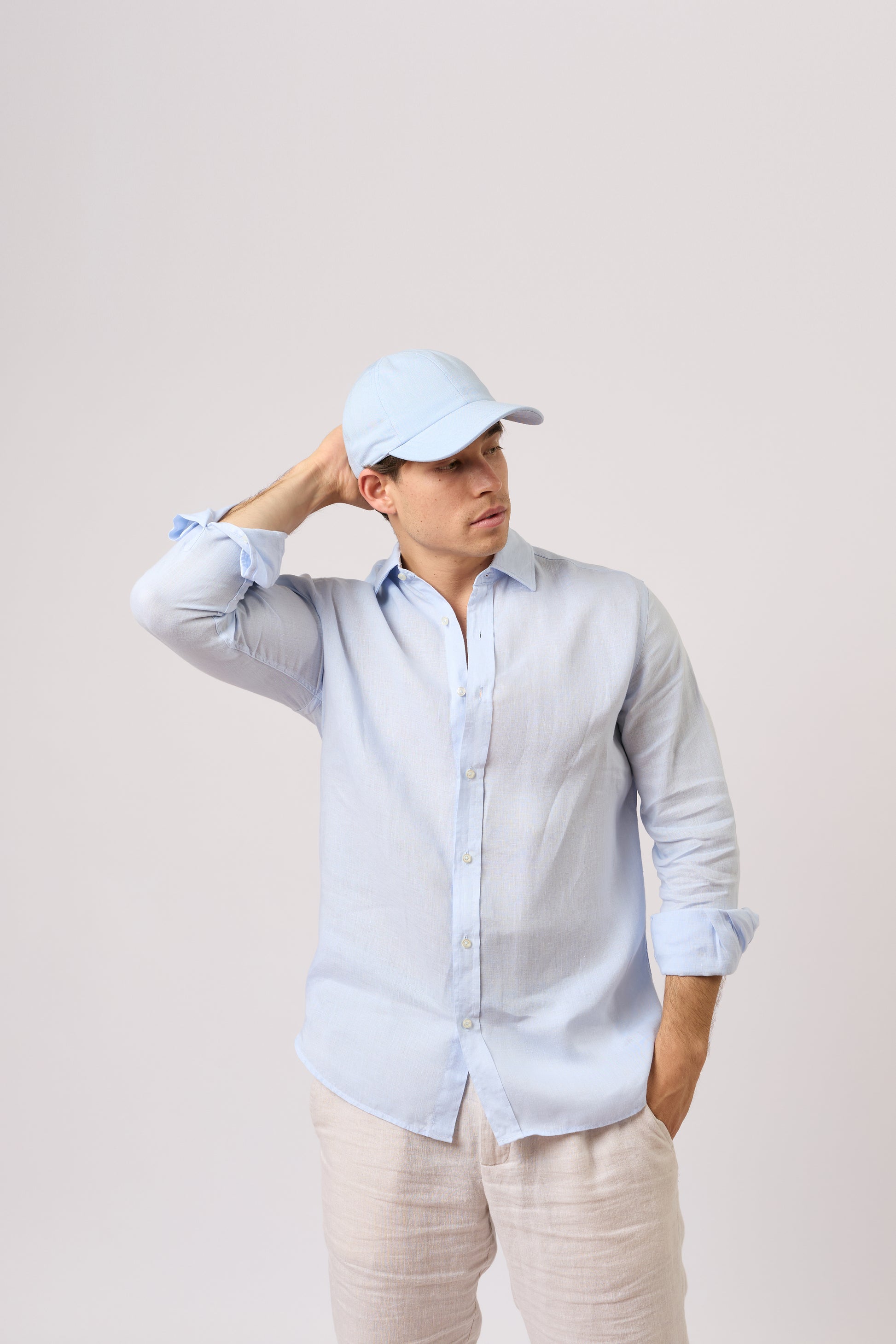 Linen Cap - Sky Blue - Arre Hats