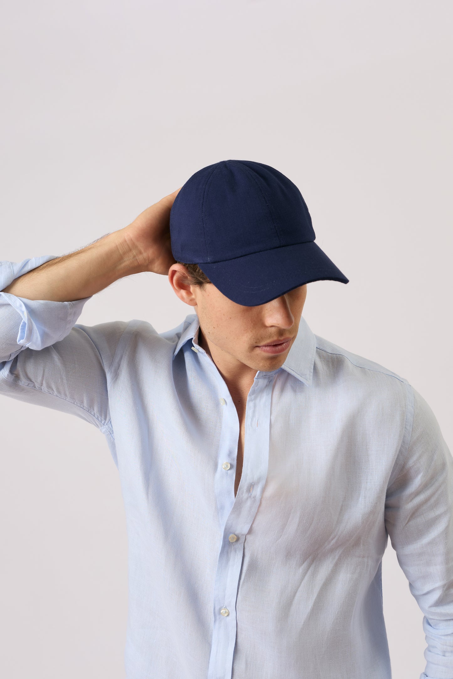 Linen Cap - Navy Blue - Arre Hats
