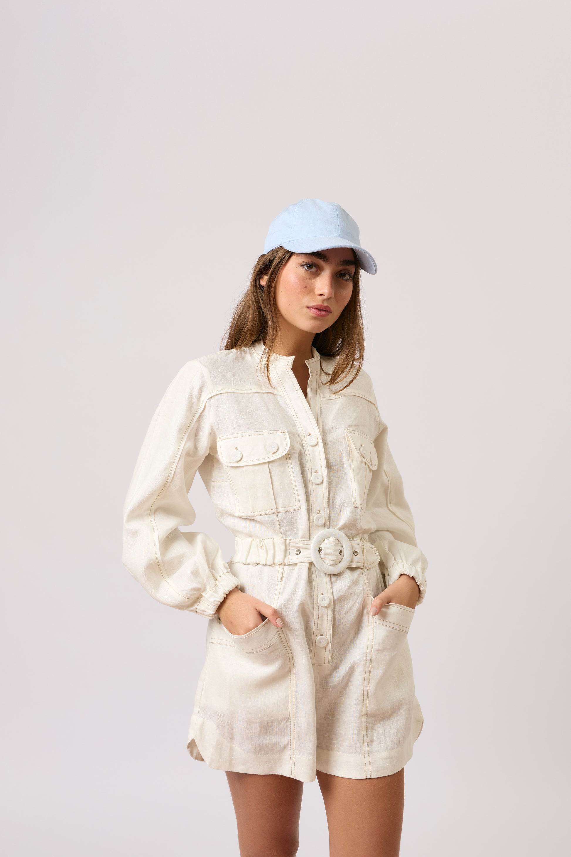 Linen Cap - Sky Blue - Arre Hats