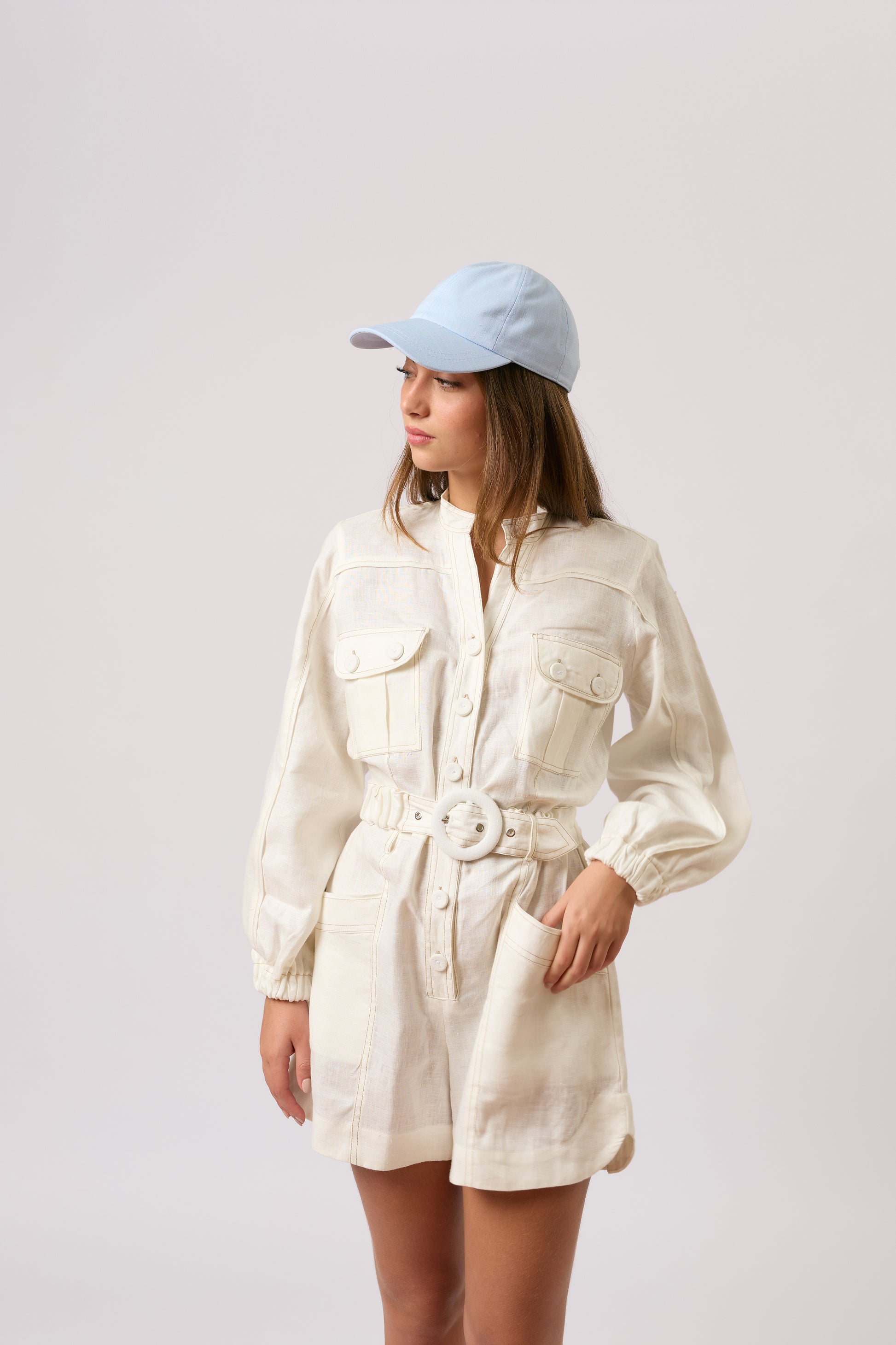 Linen Cap - Sky Blue - Arre Hats