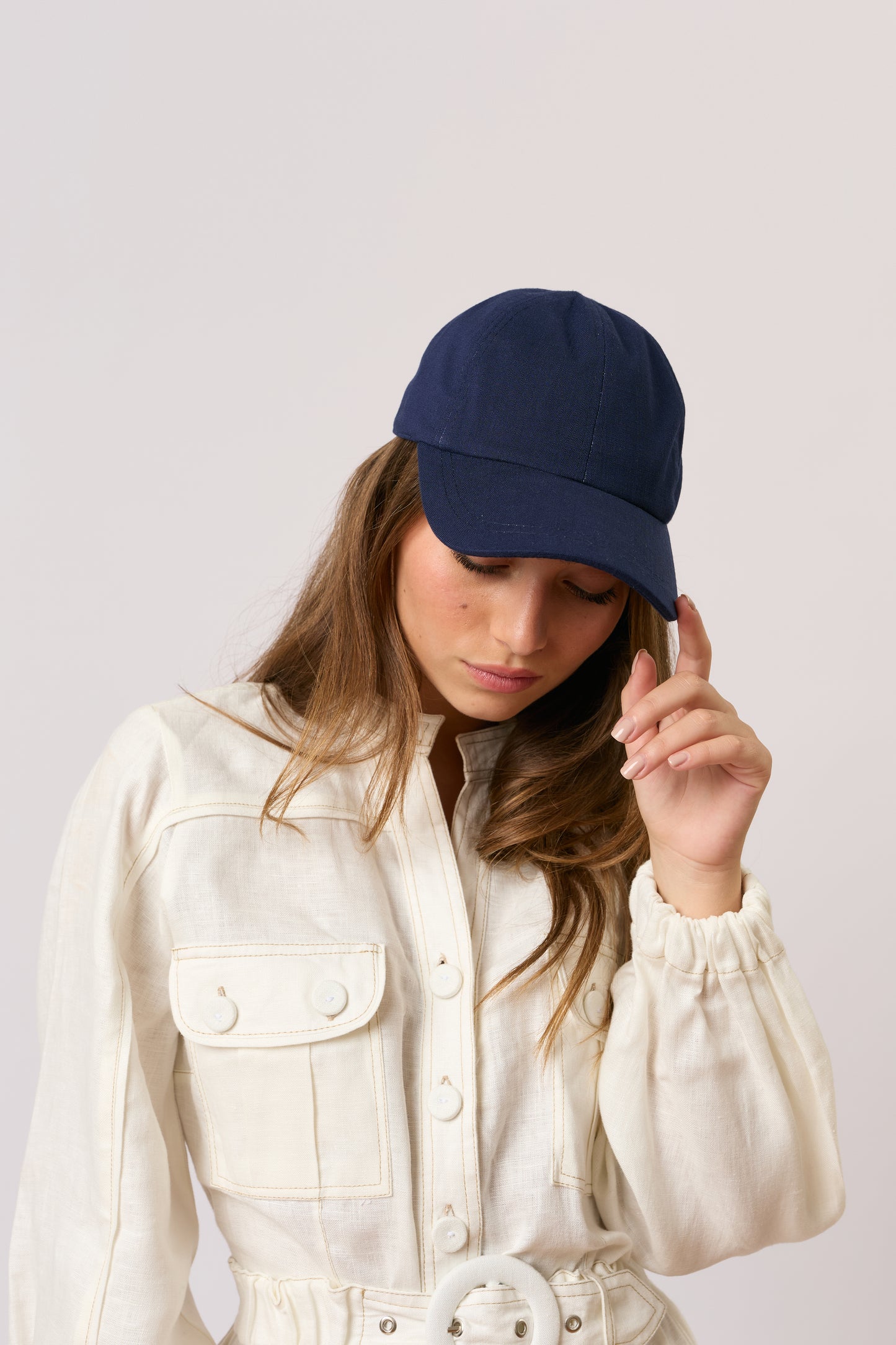Linen Cap - Navy Blue - Arre Hats