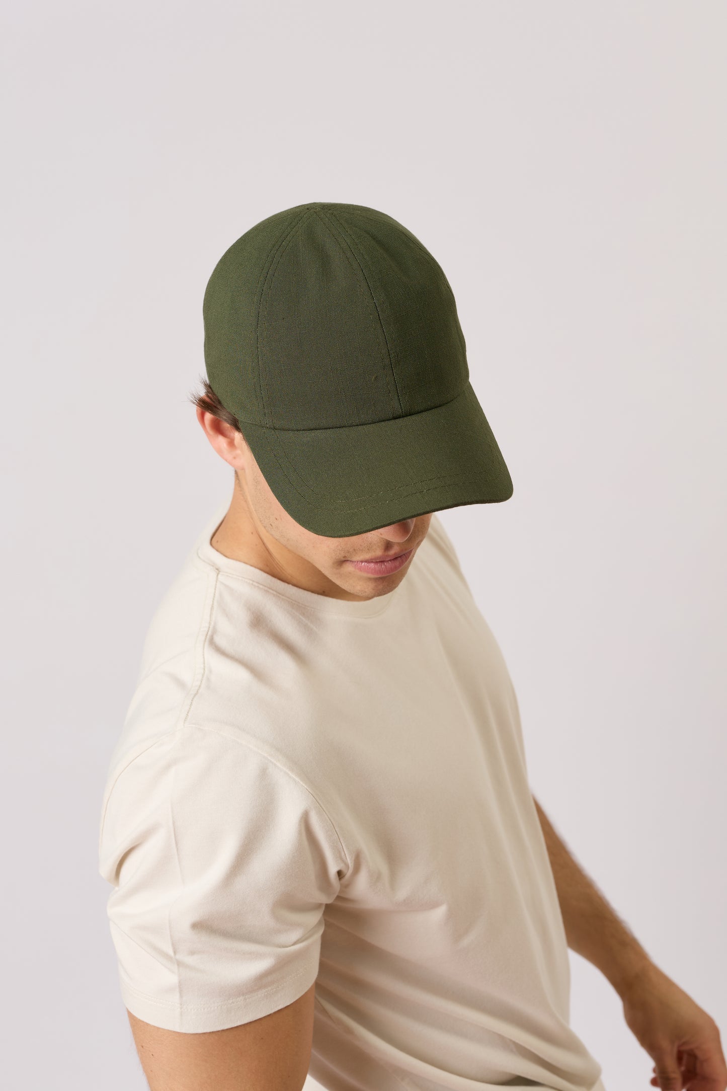 Linen Cap - Forest Green - Arre Hats