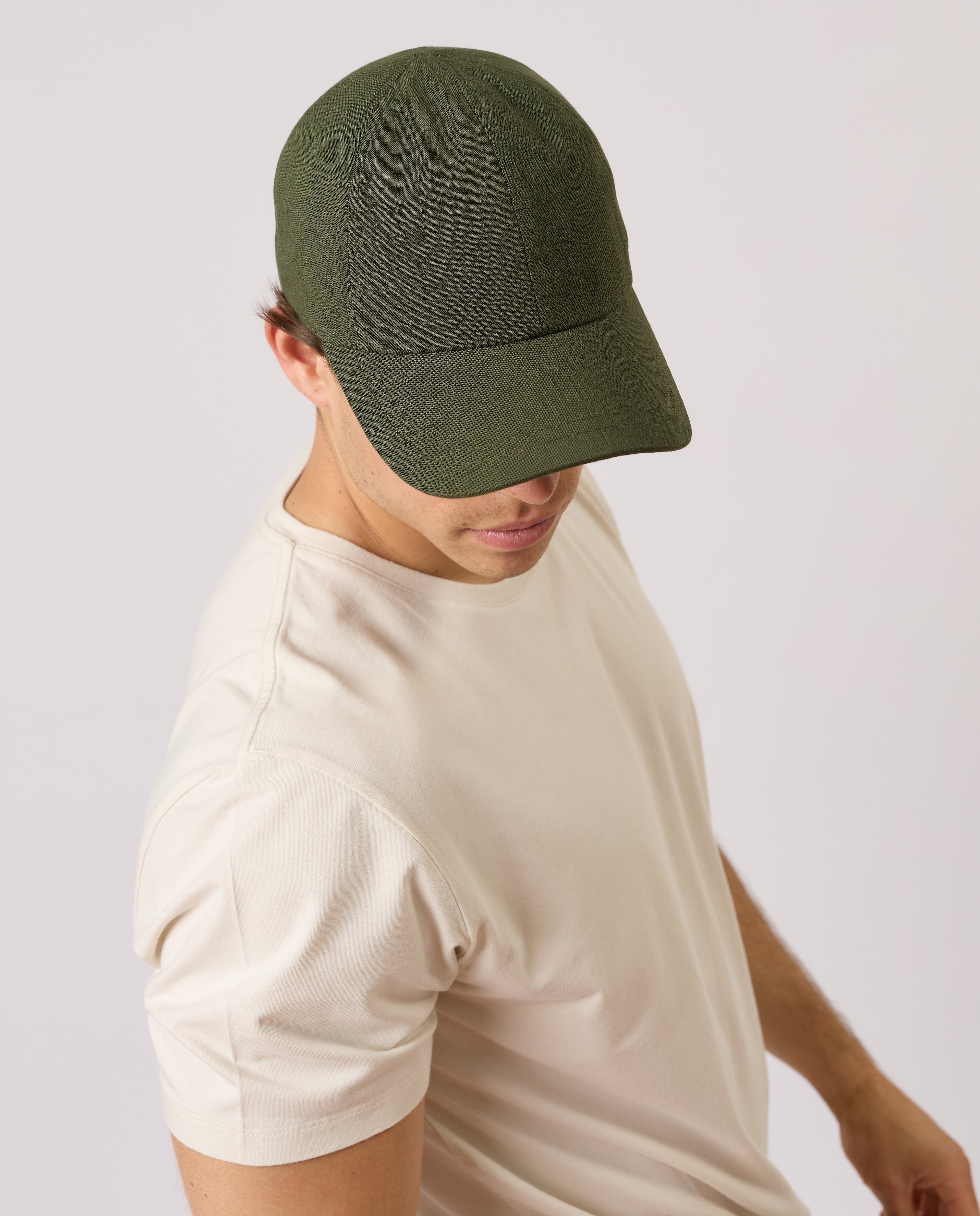 Linen Cap - Forest Green - Arre Hats