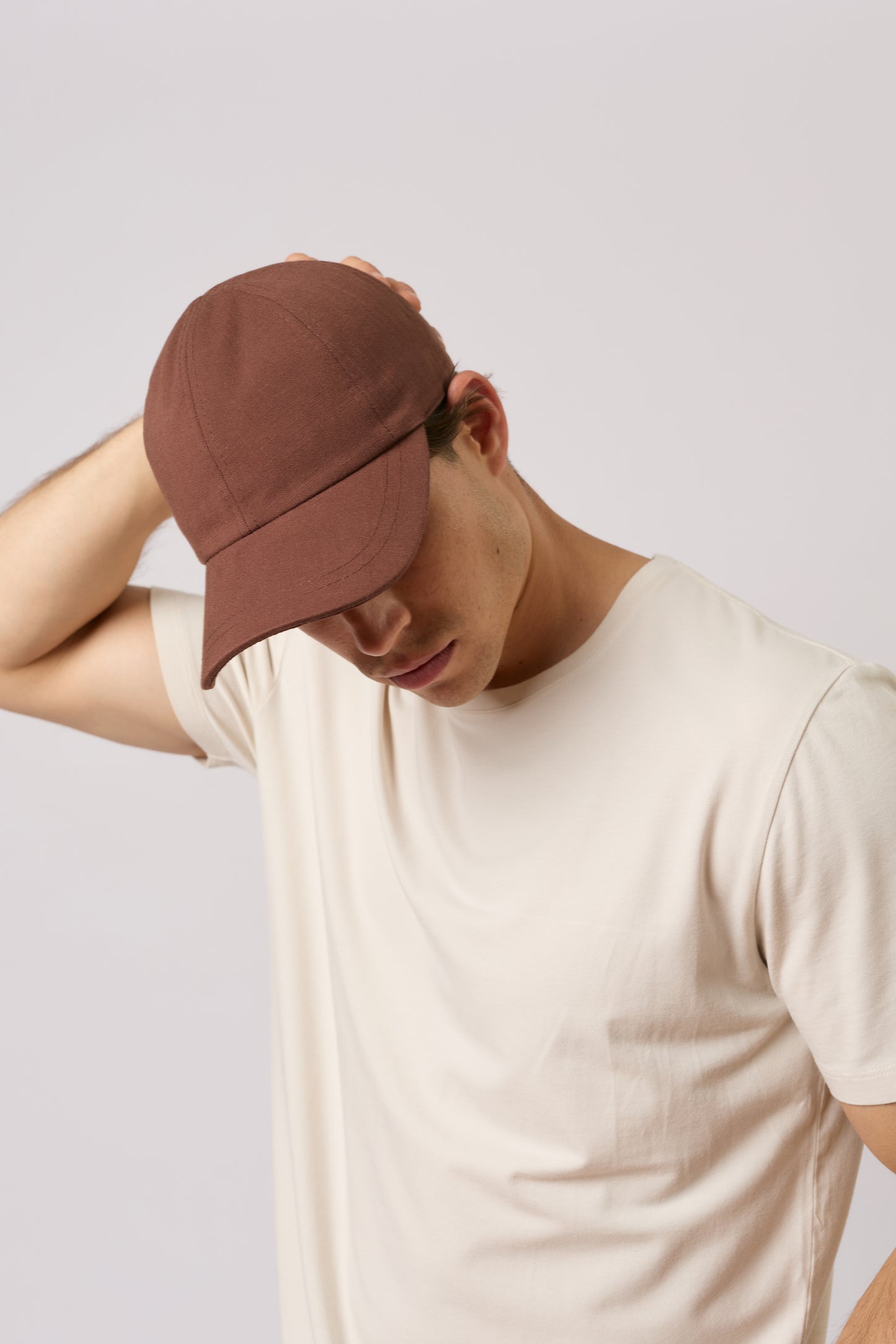 Linen Cap - Chocolate - Arre Hats