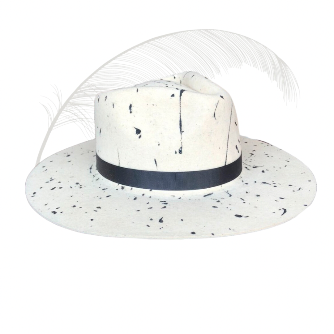 The Black Splatter - Rustic White - Arre Hats