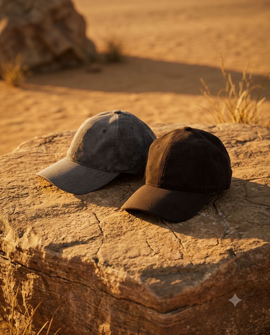 Corduroy Cap - Dark Brown - Arre Hats