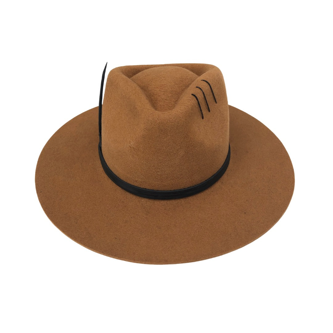 Feather Duet - Camel - Arre Hats