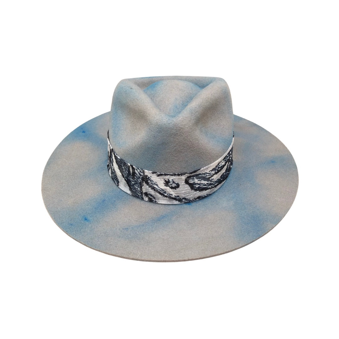 Blue over Light Gray Tie-Dye - Arre Hats