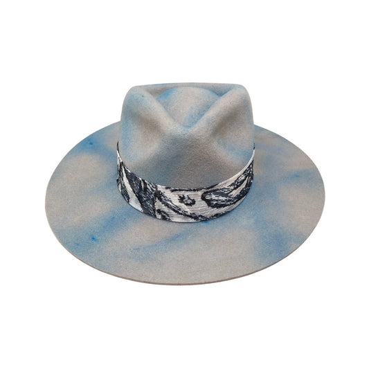 Blue over Light Gray Tie-Dye - Arre Hats